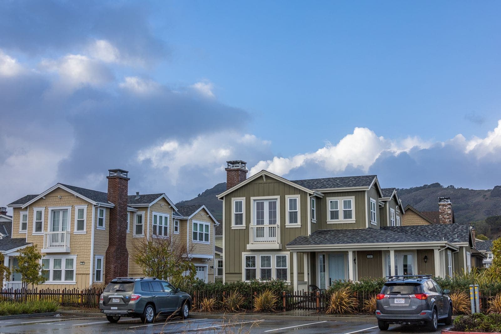 Houses on a suburban street